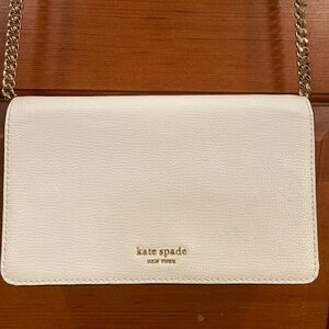 Kate Spade white leather crossbody bag